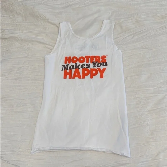 Hooters Logo Tank in White and Orange - Picture 3 of 3